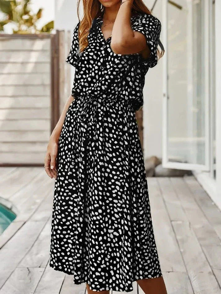 Romy™ V-Neck Ruffle Detail Dress