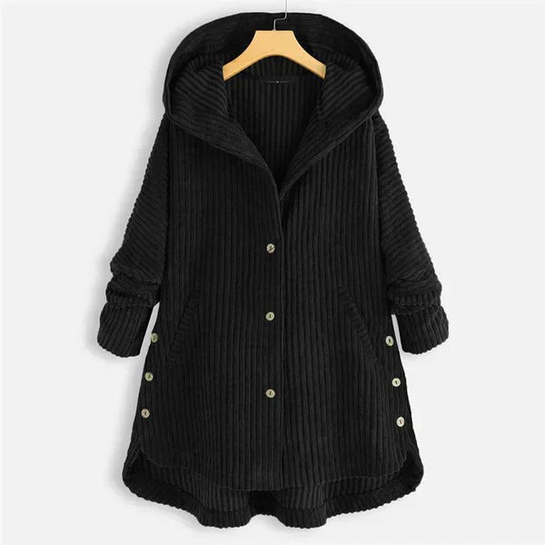 Mavis | Stylish Hooded Cord Coat